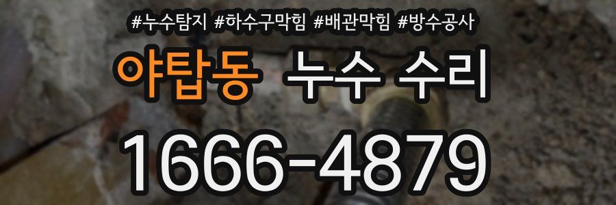 야탑동 누수 수리