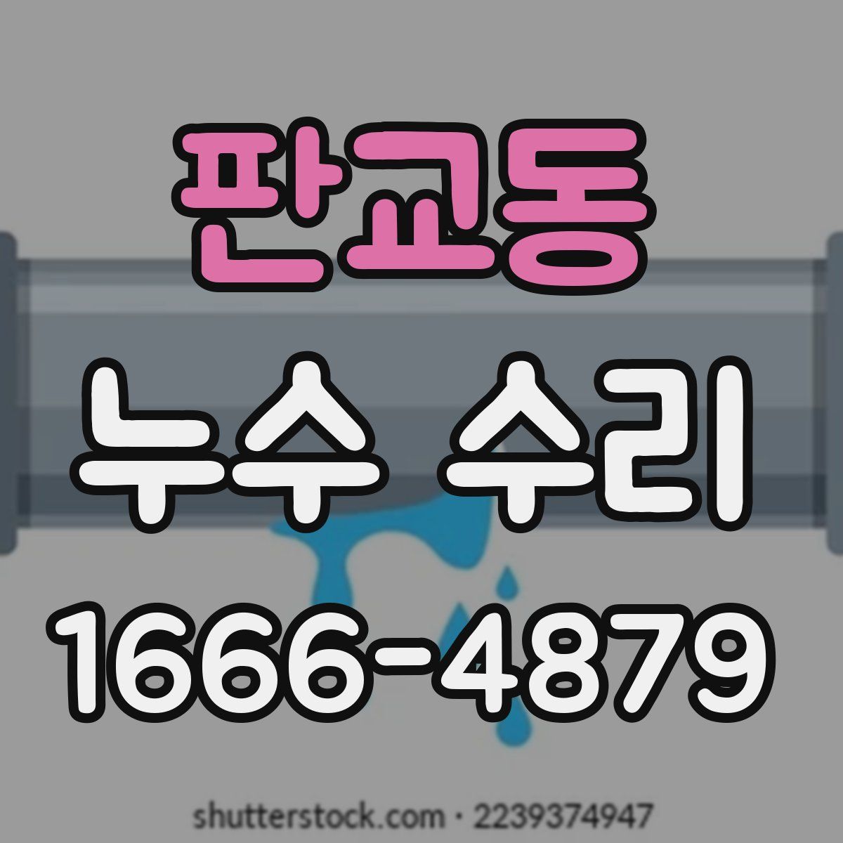 판교동 누수 수리