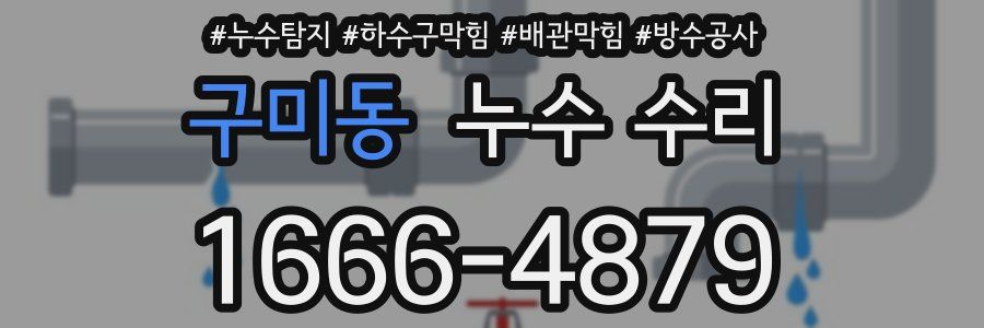 구미동 누수 수리