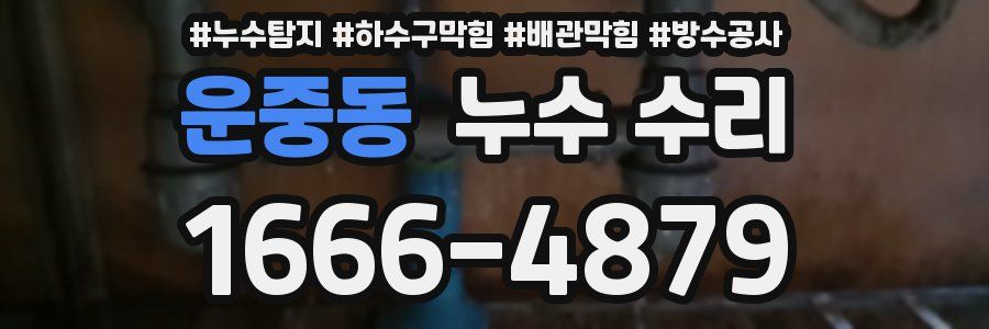 운중동 누수 수리
