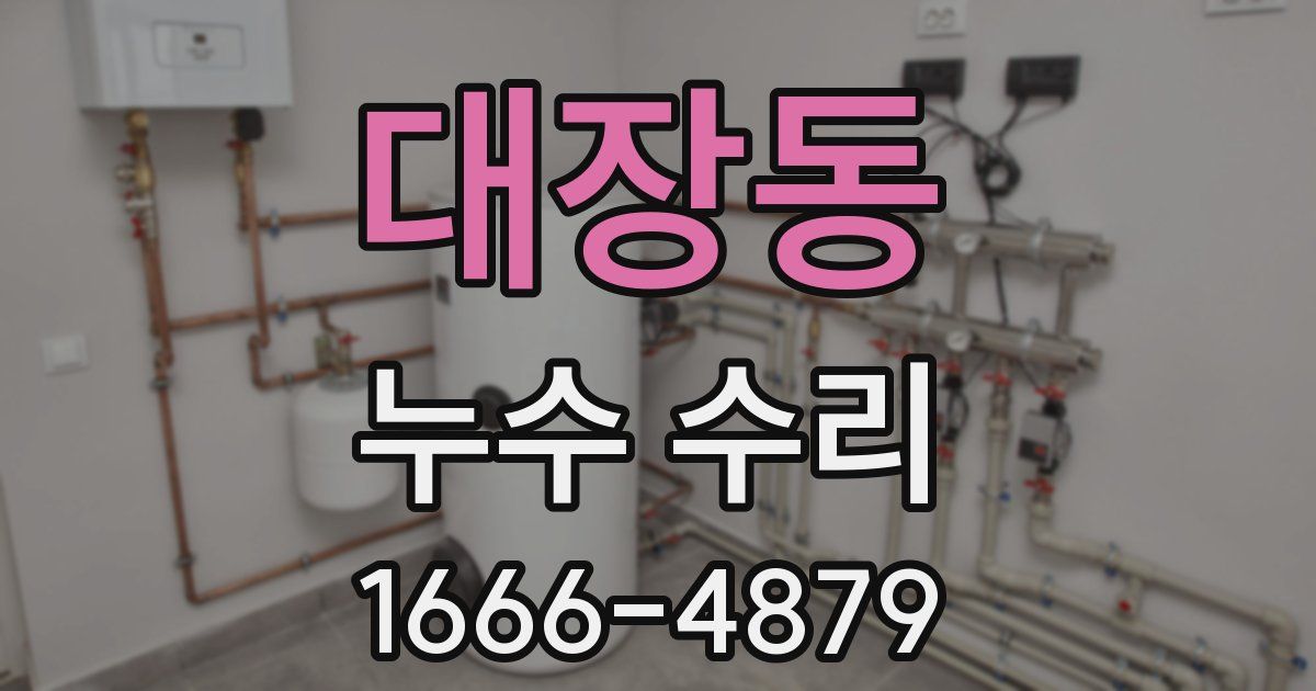 대장동 누수 수리