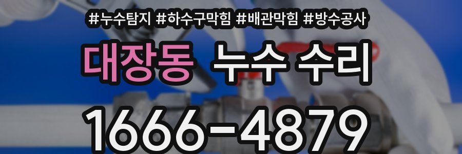 대장동 누수 수리