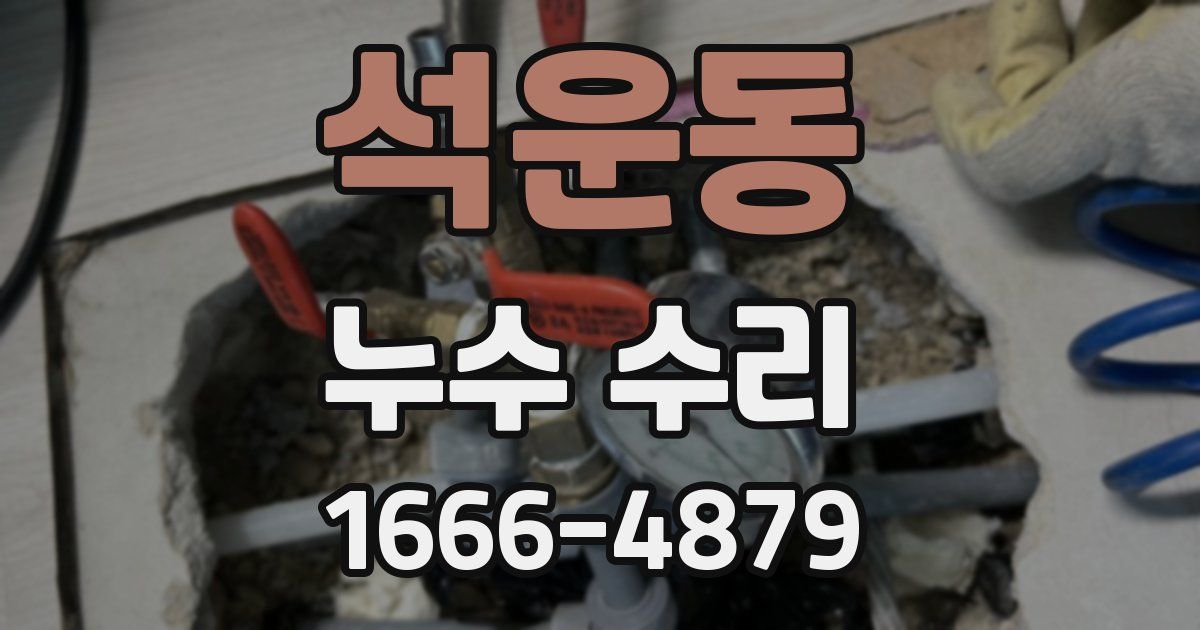 석운동 누수 수리