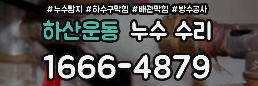 하산운동 누수 수리