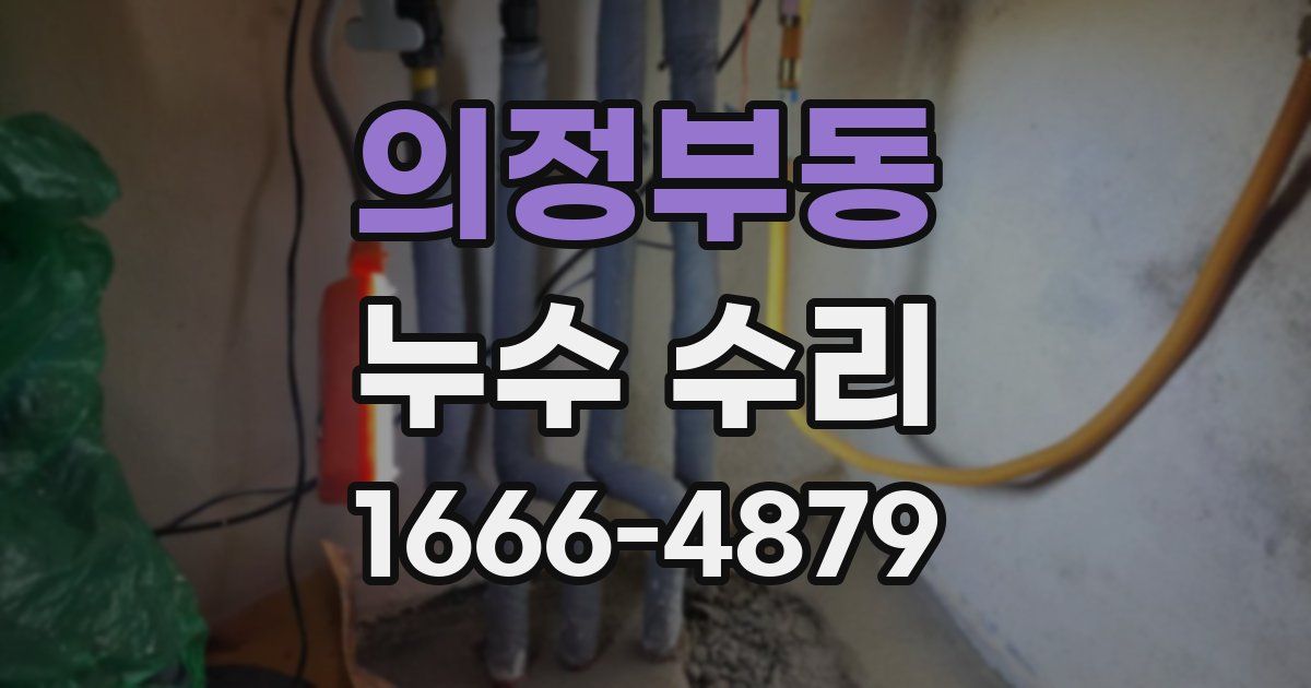의정부동 누수 수리