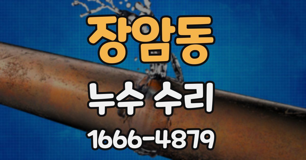 장암동 누수 수리