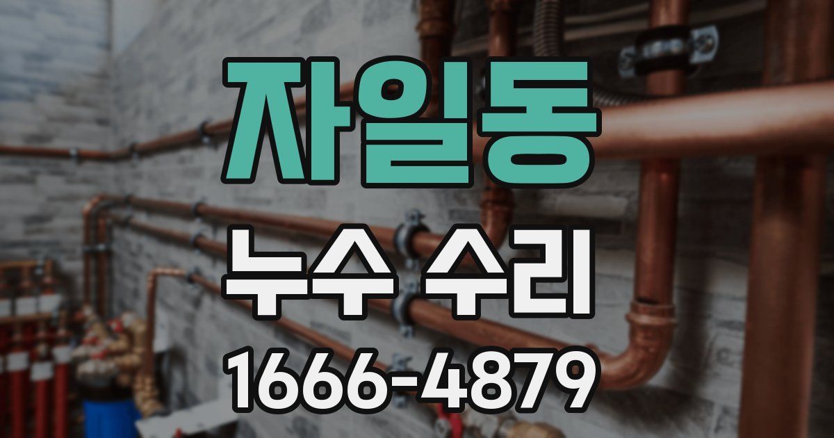 자일동 누수 수리