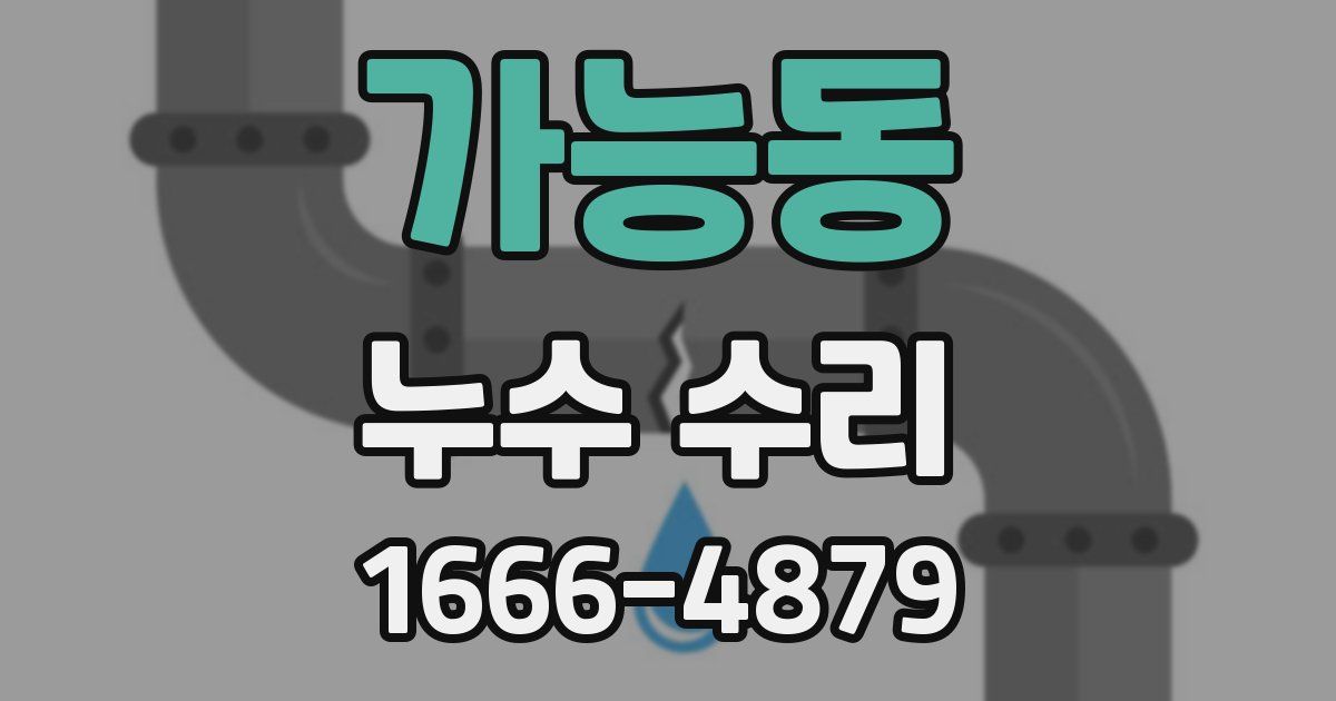 가능동 누수 수리