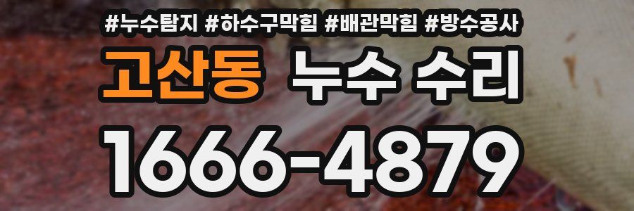 고산동 누수 수리