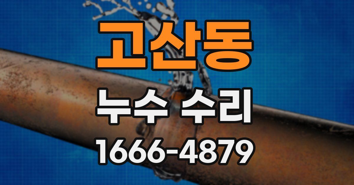 고산동 누수 수리