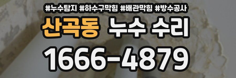 산곡동 누수 수리