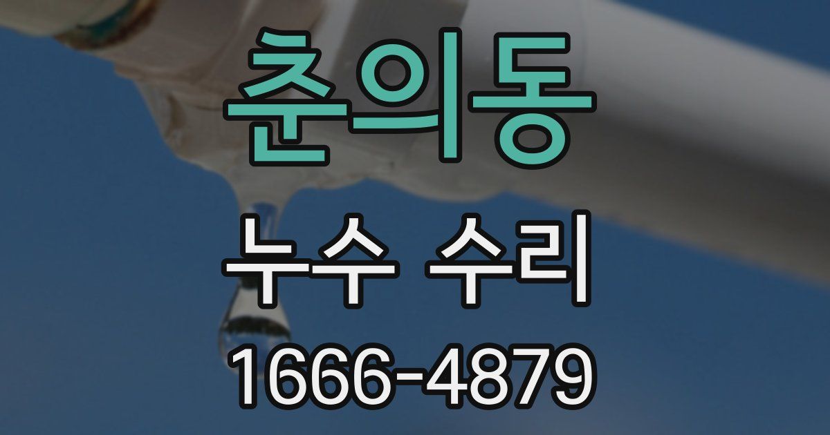 춘의동 누수 수리
