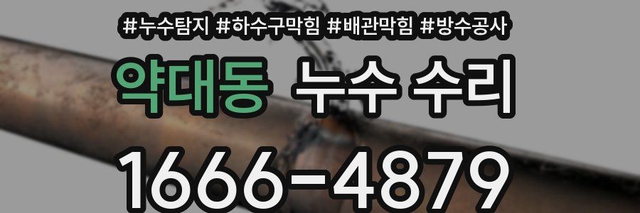 약대동 누수 수리