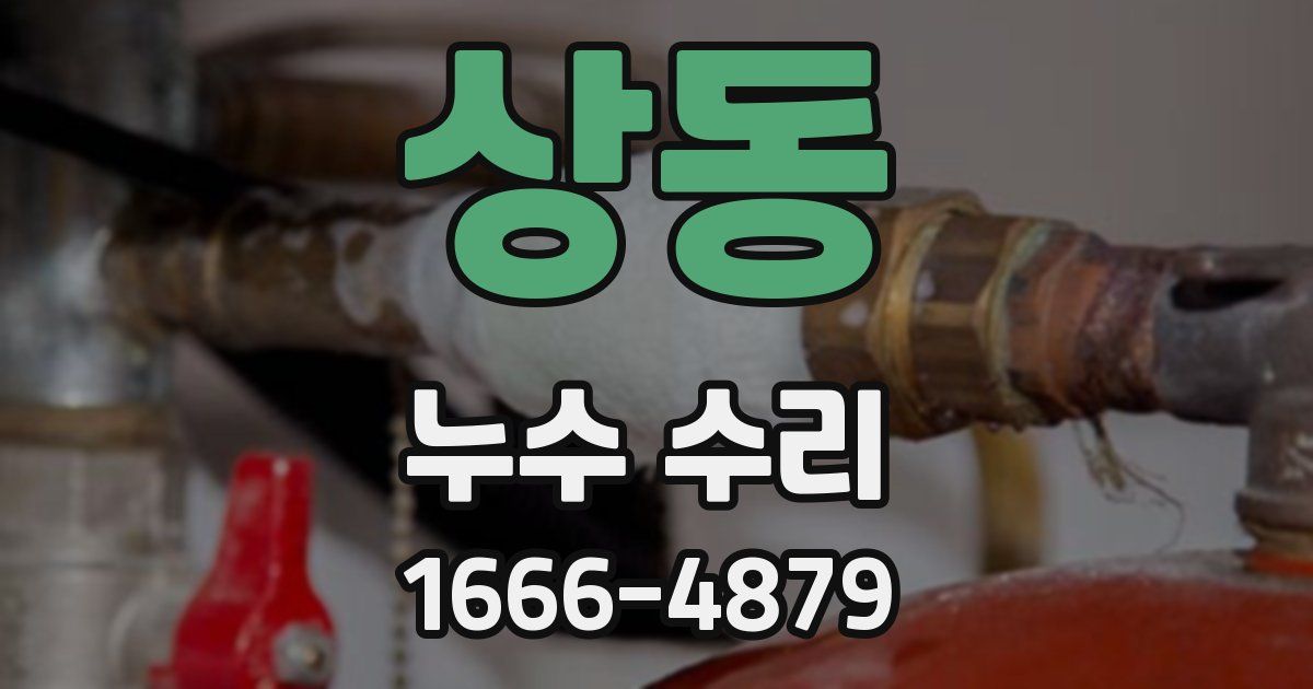상동 누수 수리