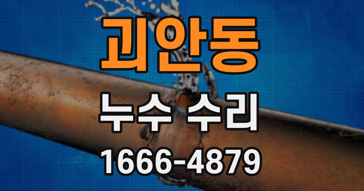 괴안동 누수 수리
