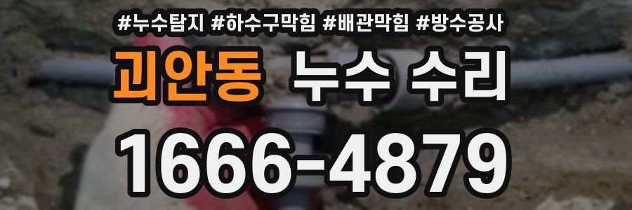 괴안동 누수 수리