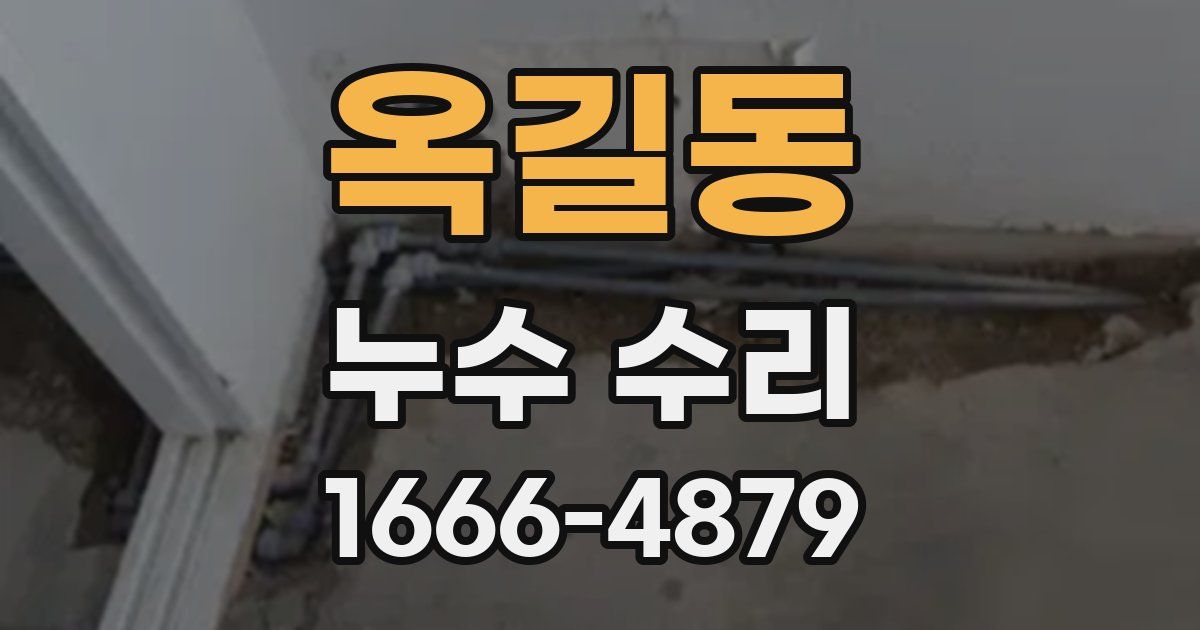 옥길동 누수 수리