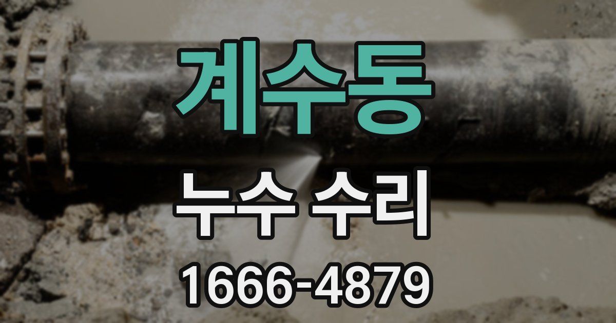 계수동 누수 수리