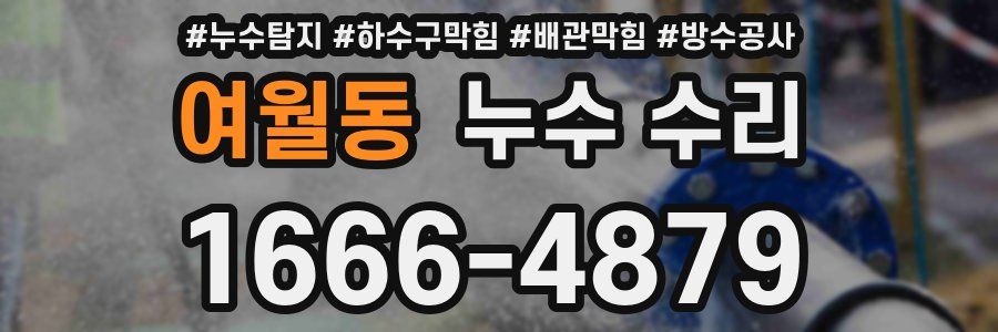 여월동 누수 수리