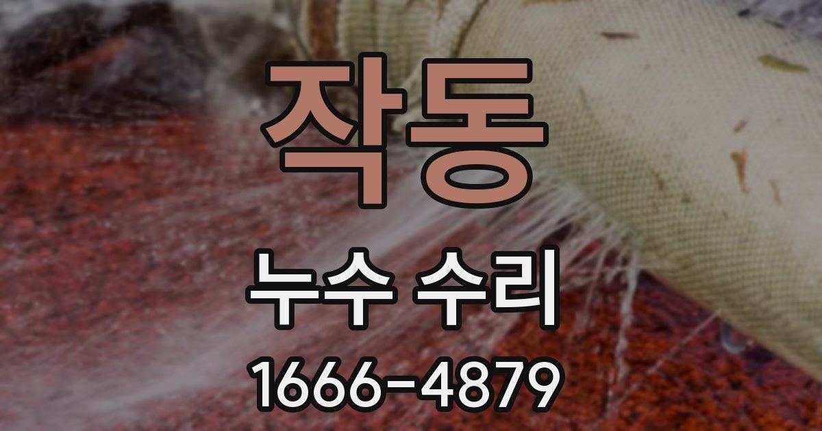 작동 누수 수리