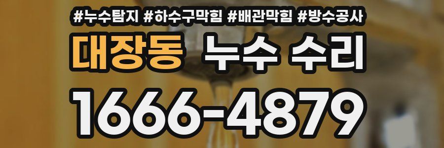 대장동 누수 수리