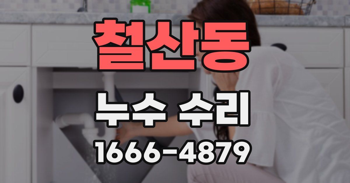 철산동 누수 수리