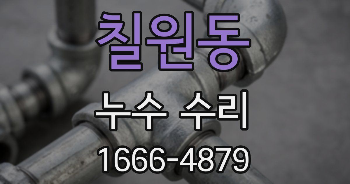칠원동 누수 수리