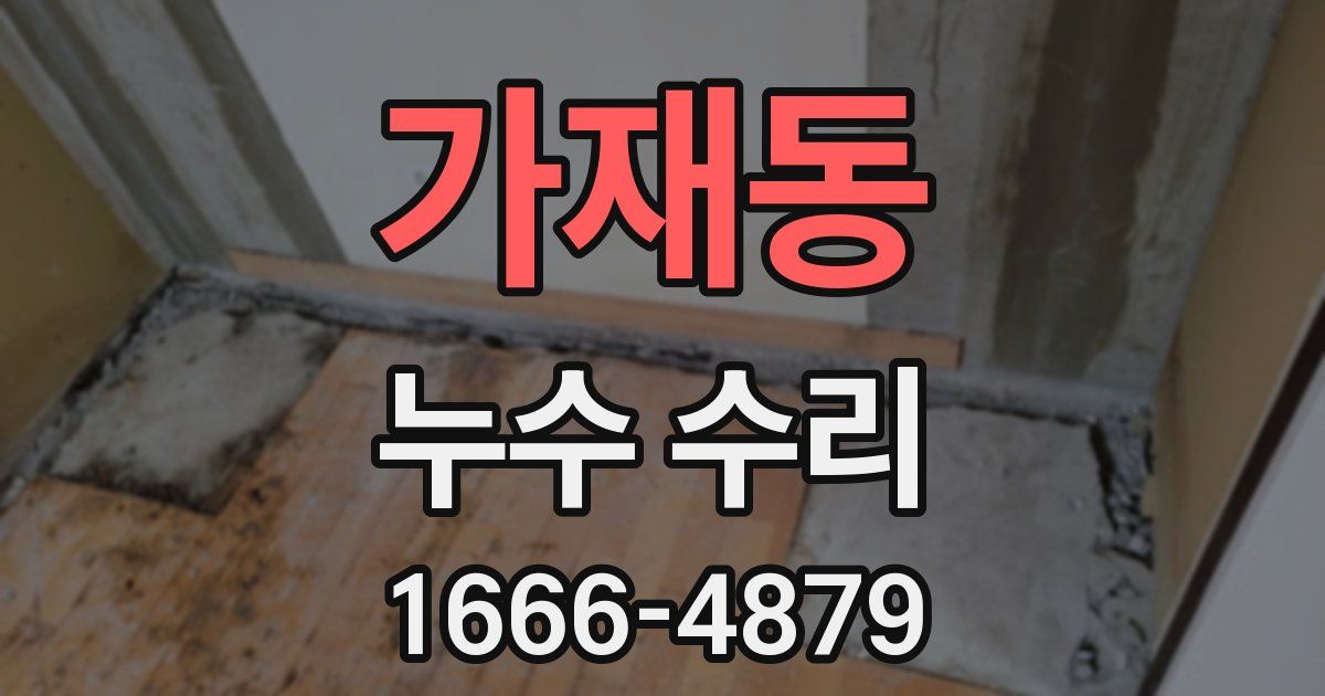 가재동 누수 수리
