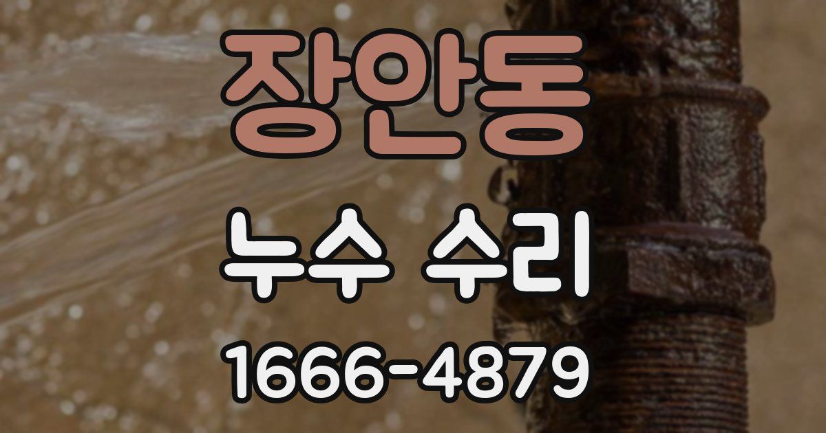 장안동 누수 수리
