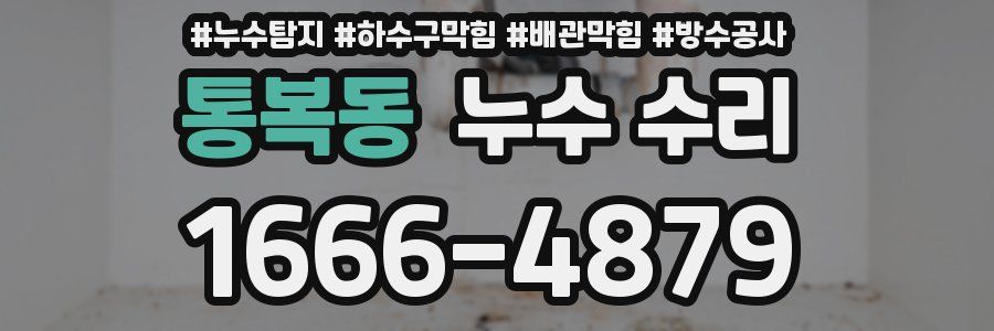통복동 누수 수리