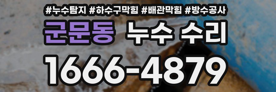 군문동 누수 수리