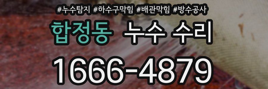 합정동 누수 수리