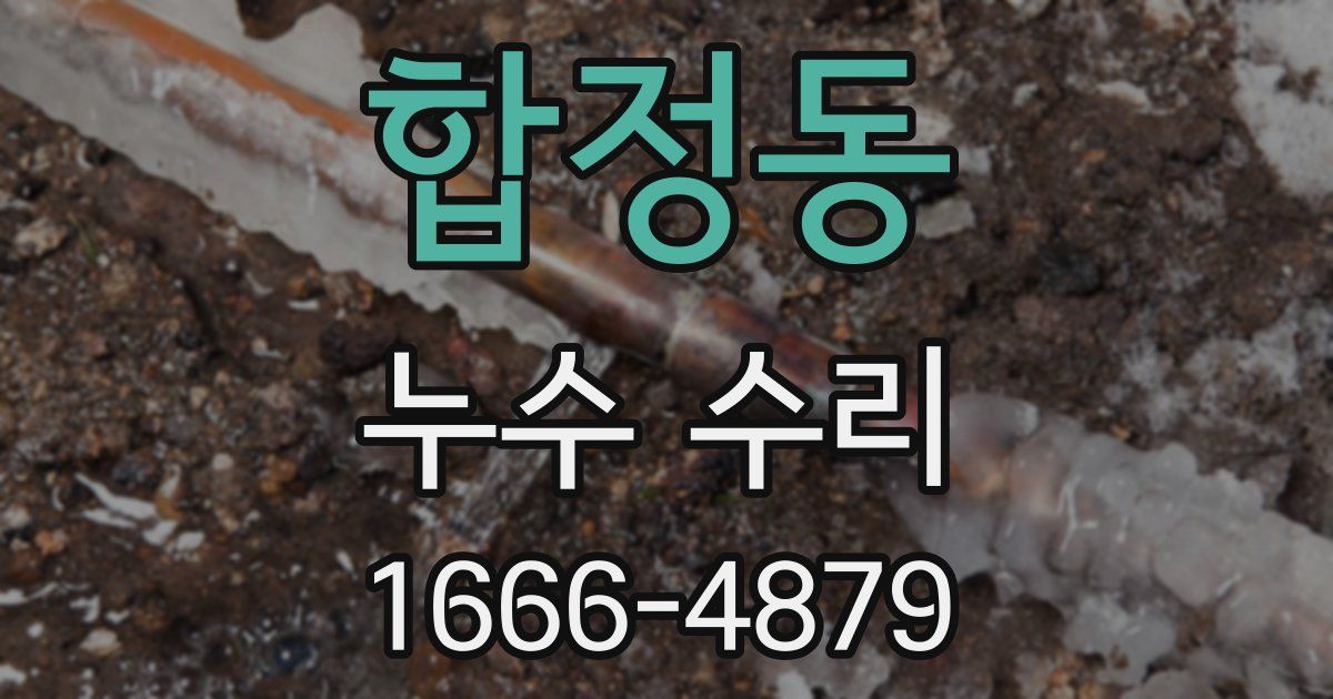 합정동 누수 수리