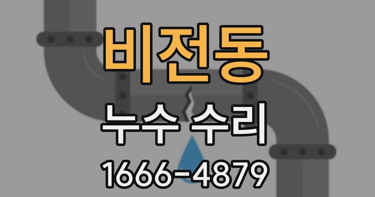 비전동 누수 수리