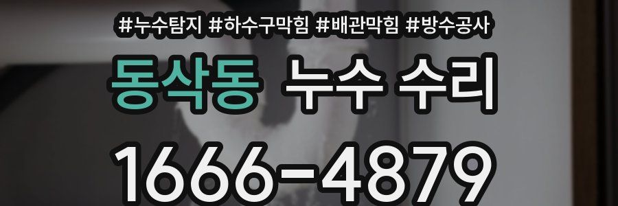 동삭동 누수 수리