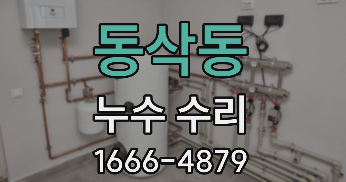 동삭동 누수 수리