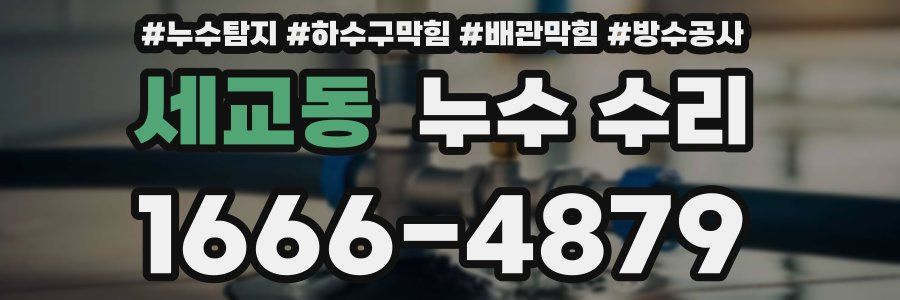 세교동 누수 수리