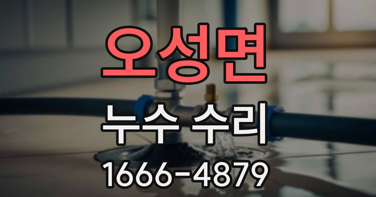 오성면 누수 수리