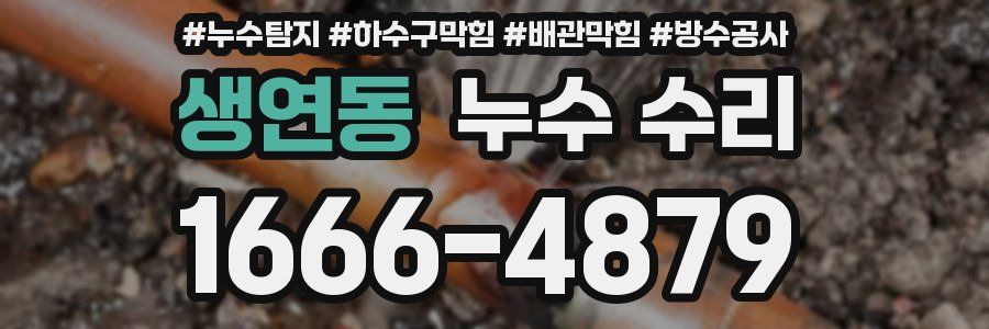 생연동 누수 수리