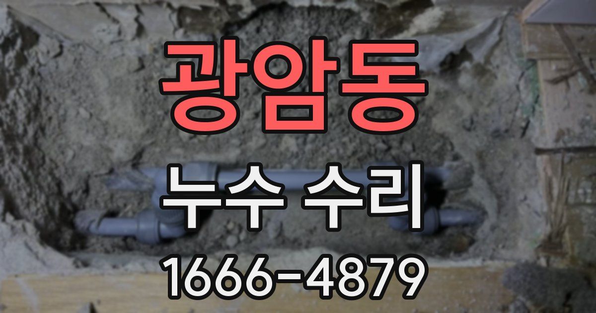 광암동 누수 수리