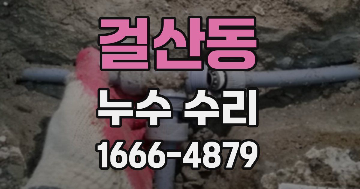 걸산동 누수 수리