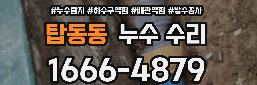 탑동동 누수 수리