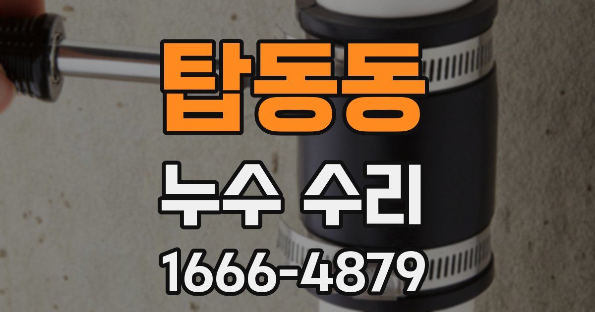 탑동동 누수 수리