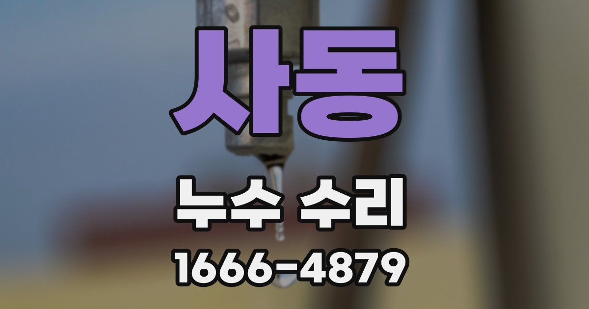 사동 누수 수리
