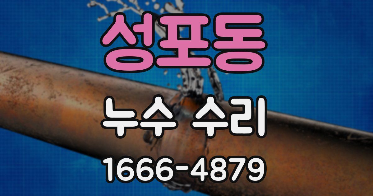 성포동 누수 수리