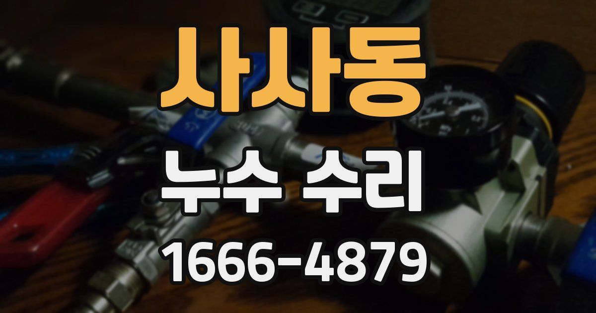 사사동 누수 수리