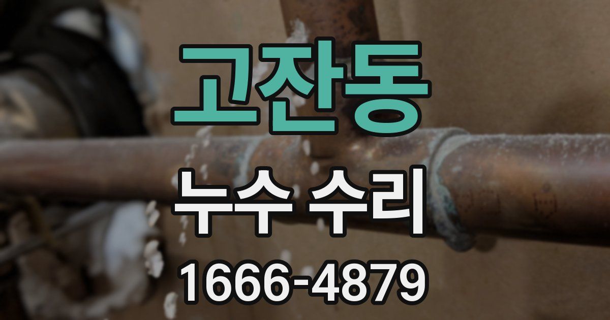 고잔동 누수 수리