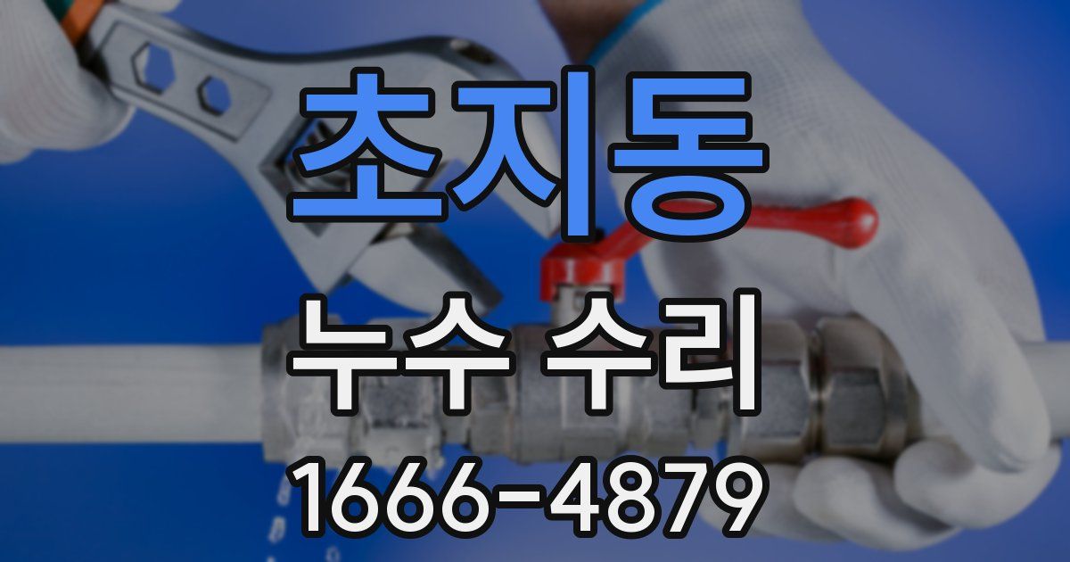 초지동 누수 수리
