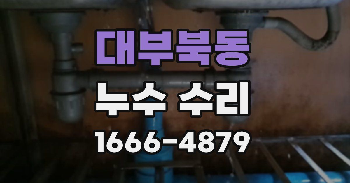 대부북동 누수 수리