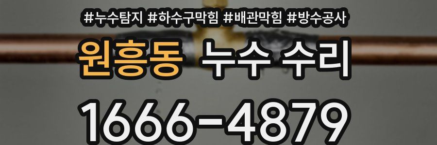 원흥동 누수 수리